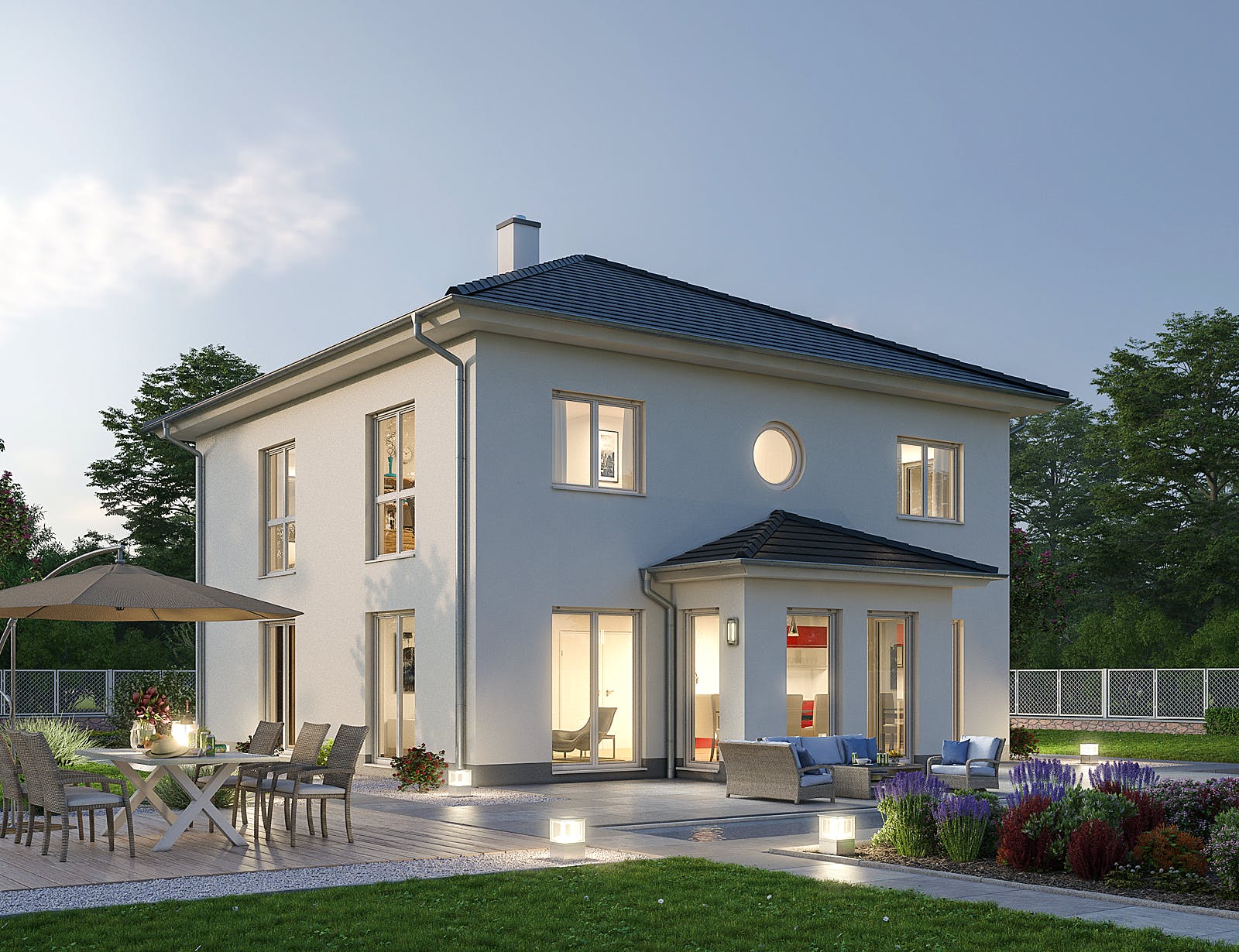 Massivhaus Stadtvilla STV 157 von Ytong Bausatzhaus, Stadtvilla Außenansicht 1