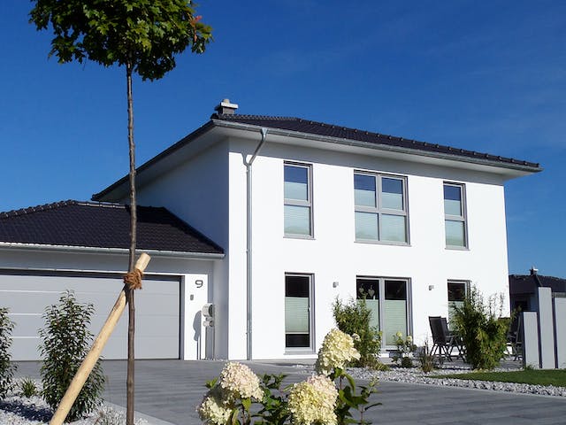 Fertighaus Mediol von Fingerhut Haus Schlüsselfertig ab 429063€, Stadtvilla Außenansicht 1