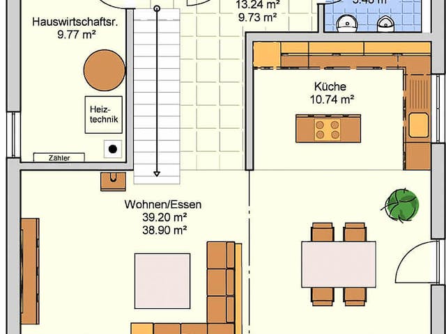 Fertighaus Mediol von Fingerhut Haus Schlüsselfertig ab 429063€, Stadtvilla Grundriss 1