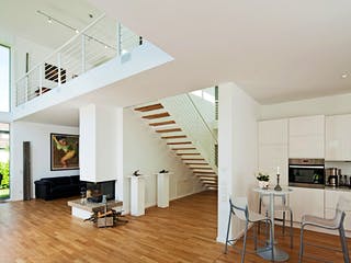 Fertighaus Kundenhaus Jonas von Witt Zimmerei, Pultdachhaus Innenansicht 3