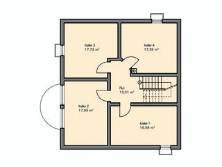 Fertighaus Kundenhaus Lindner von Witt Zimmerei, Stadtvilla Grundriss 3