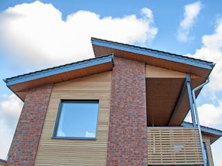 Fertighaus Pultdachhaus Modern von Zimmerer-Profibau Schlüsselfertig ab 550000€, Pultdachhaus Außenansicht 4